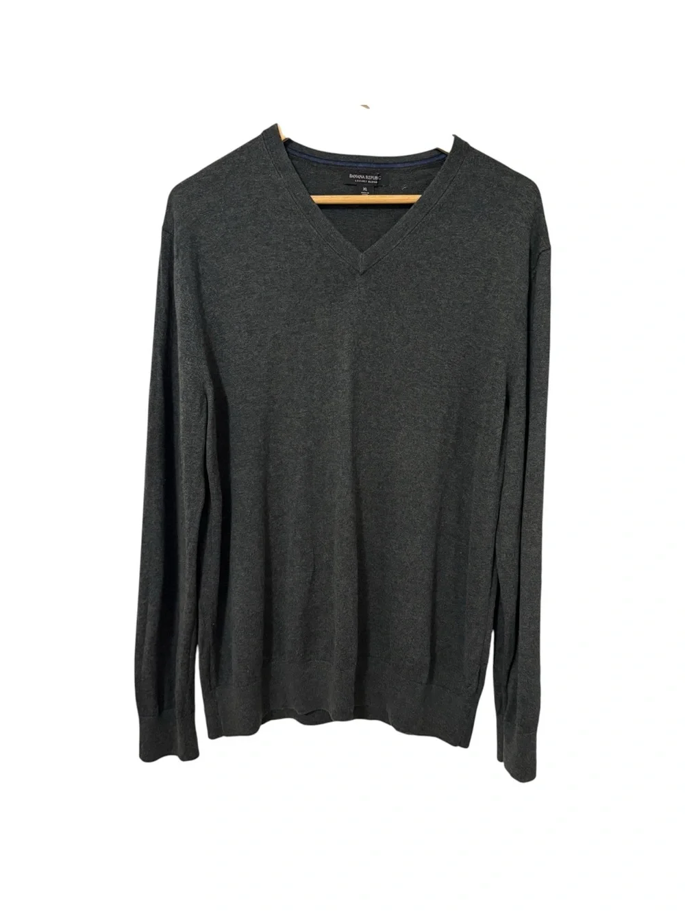 Banana Republic Luxery Blend Silk Cotton Cashmere V-Neck Sweater Men’s XL Green
